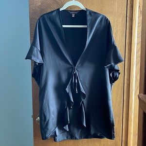 VICTORIAS SECRET black satin robe/cover up - Excellent condition ONE SIZE